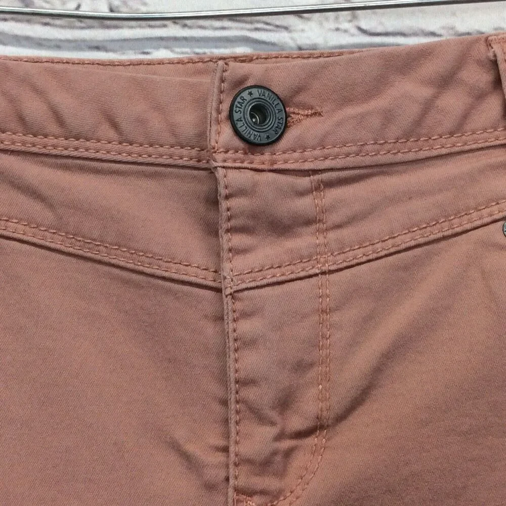 Vanilla Star Shorts Women's Juniors Size 5 Dusty Rose Denim Booty Beachy Stretch